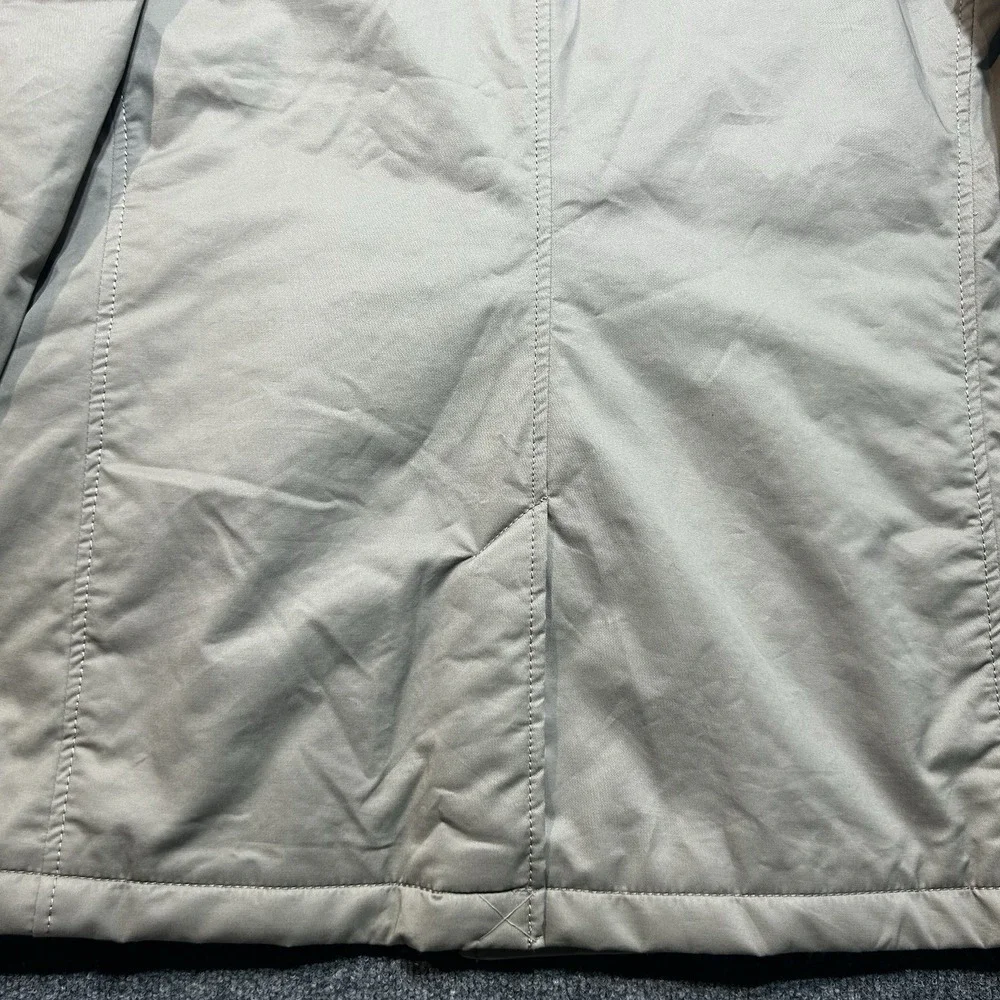 Zara Man Hidden Button Car Coat Technical Trench Jacket Beige Mens Sz XL